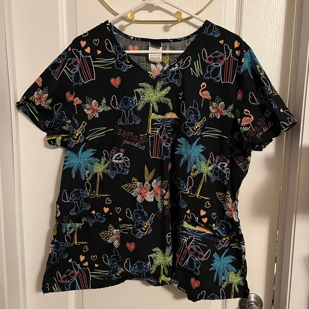 Lilo & Stitch Disney Nursing Scrubs Top